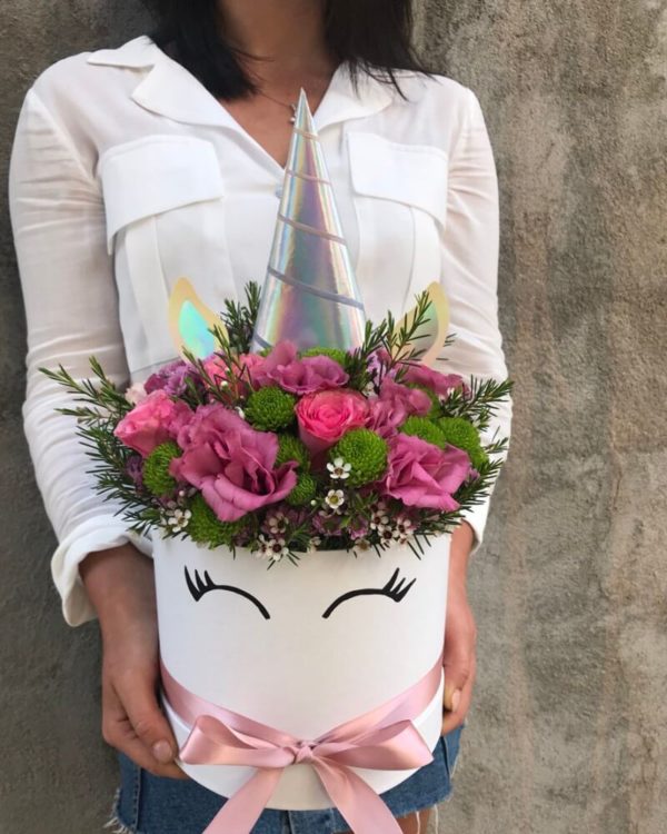 Unicorn theme flower box