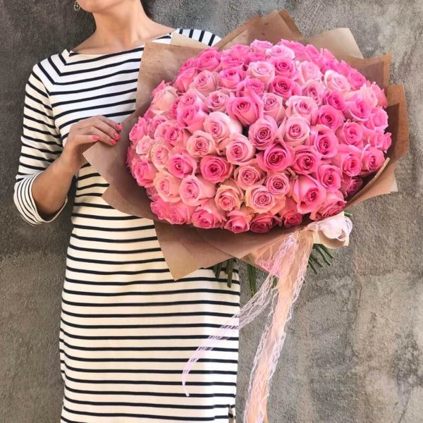101 Sweet Pink Roses bouquet Limassol