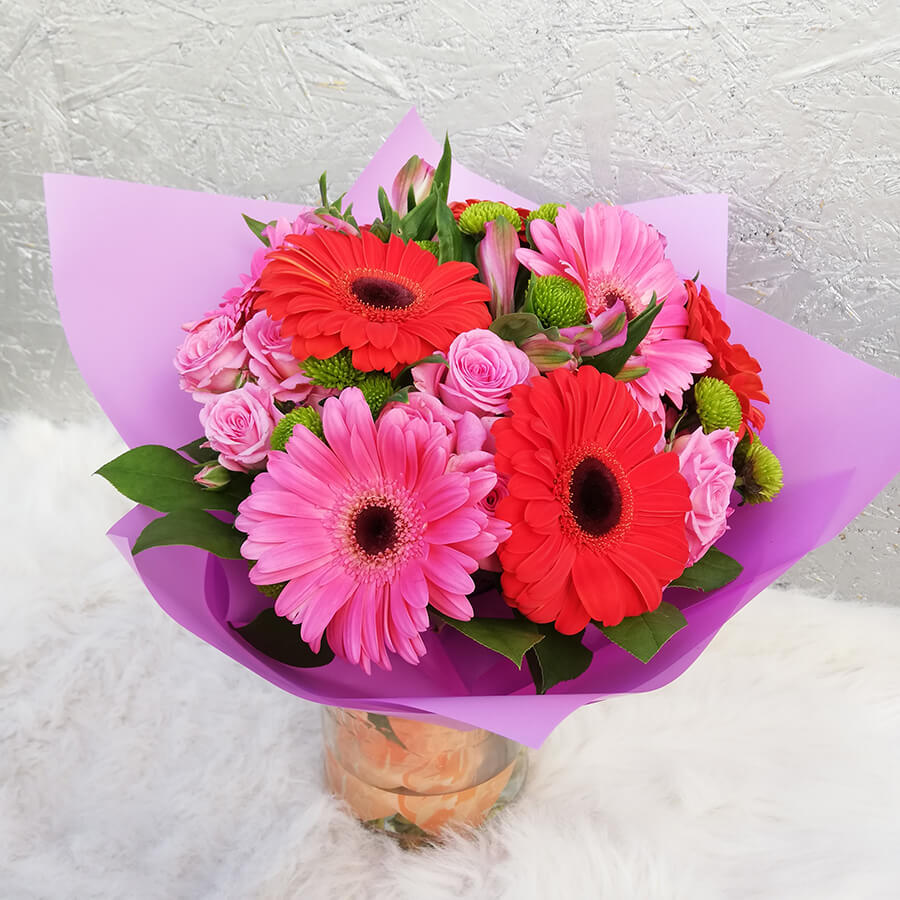 Bouquet with bright gerberas - Cyprus Flower